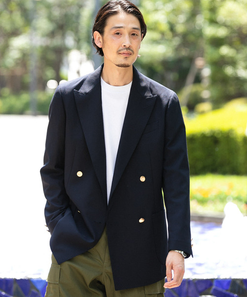 ジャケット テーラードジャケット LIFE STYLE TAILOR メタルボタンW