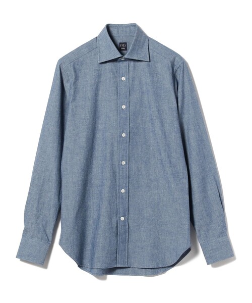 BEAMS F シャツ / シャンブレー ワイドカラーシャツ メンズ