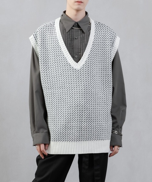 ベスト・ジレ PLAIN Adoon plain ベスト ジレ 「Adoon plain」バーズアイニット
