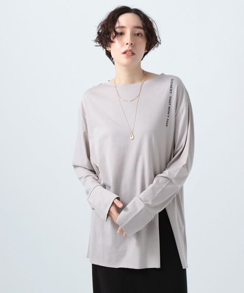 BAYFLOW（ベイフロー） tシャツ Tシャツ ハイスリットロゴロンT