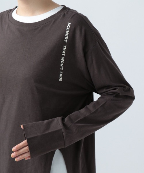 BAYFLOW（ベイフロー） tシャツ Tシャツ ハイスリットロゴロンT
