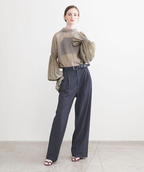 【BLACK】<AEWEN MATOPH>シャーリング ブラウス AEWEN MATOPH - 【BLACK】<AEWEN MATOPH>シャーリング ブラウスの通販