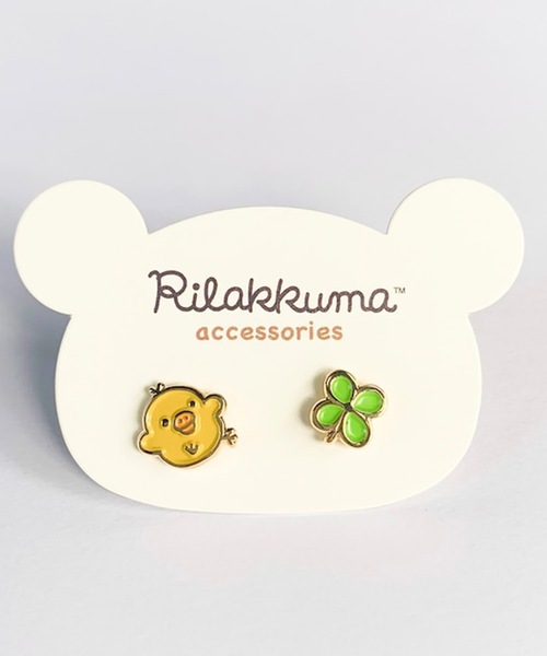 BUTTON＆CUFFLINKS ピアス ボタンアンドカフリンクス：リラックマ