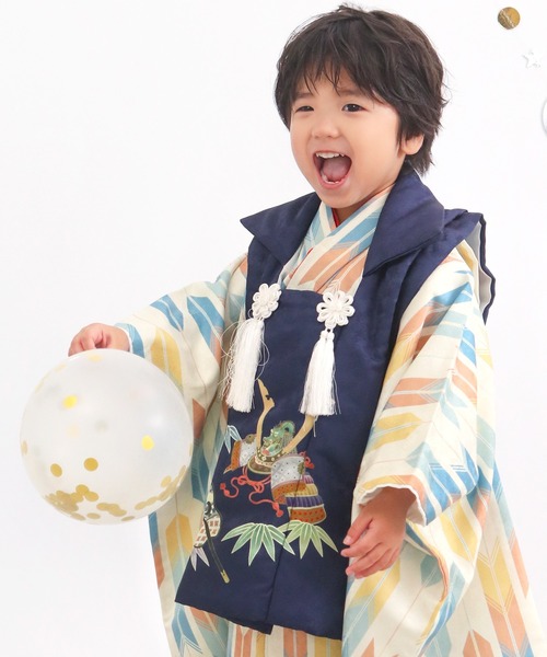 KYOETSU（京越） 着物 3歳 男の子 七五三 着物 8点セット B キッズ