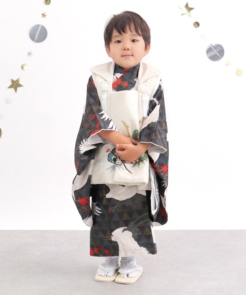 七五三　3歳　男の子　KYOETSU KYOETSU（京越） 着物 3歳 男の子 七五三 着物 8点セット B キッズ