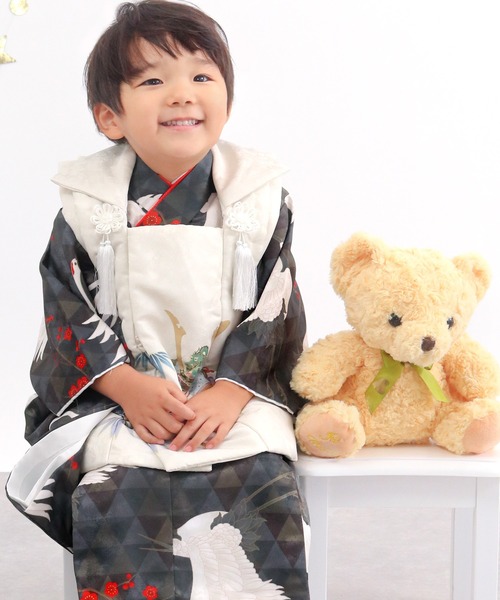 KYOETSU（京越） 着物 3歳 男の子 七五三 被布 8点セット B キッズ