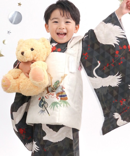 KYOETSU（京越） 着物 3歳 男の子 七五三 被布 着物 8点セット B
