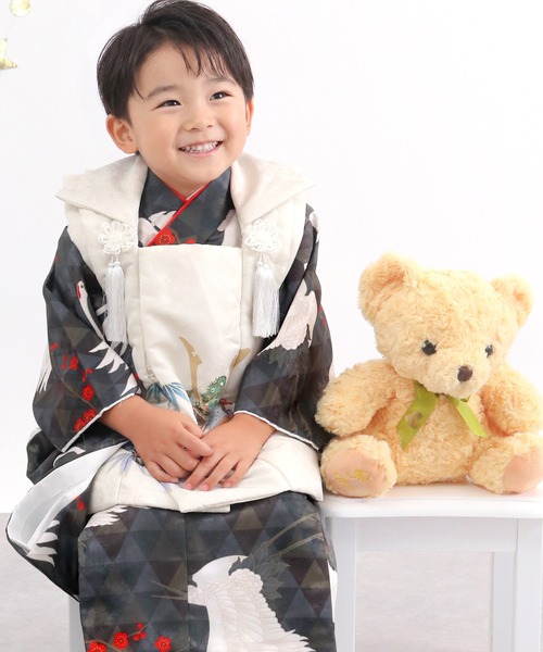 KYOETSU（京越） 着物 3歳 男の子 七五三 被布 着物 8点セット B