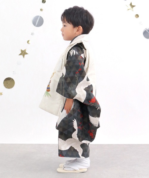 KYOETSU（京越） 着物 3歳 男の子 七五三 被布 着物 8点セット B
