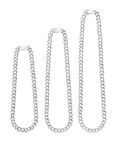 ネックレス LINK CHAIN SKIN SILVER NECKLACE SHORT / チェーン シルバー ネックレス ショートの画像