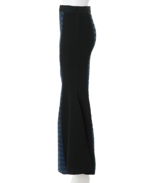 スカート ブロックパターンニットスカート レディース : 80486836  