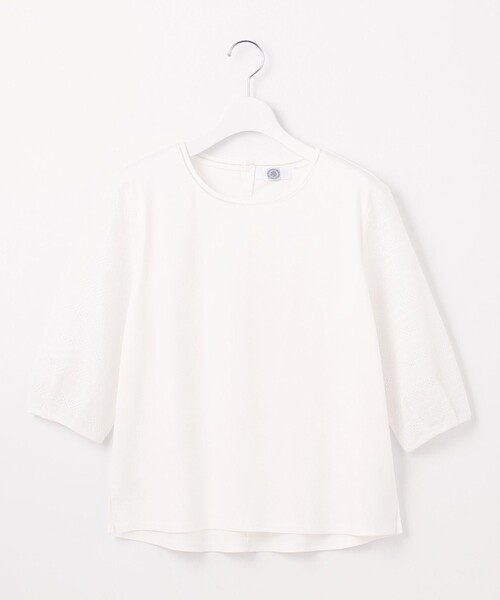 tシャツ 「WEB限定カラーあり」スムースジャージー 刺繍スリーブ カットソー レディース J.PRESS tシャツ 「WEB限定カラーあり」スムースジャージー 刺繍