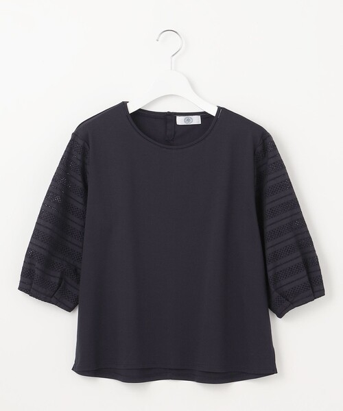 tシャツ 「WEB限定カラーあり」スムースジャージー 刺繍スリーブ カットソー レディース J.PRESS tシャツ 「WEB限定カラーあり」スムースジャージー 刺繍