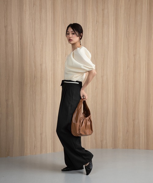 Amiur（エミレ） シャツ ブラウス puff sleeve volume blouse