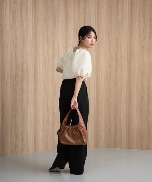 Amiur（エミレ） シャツ ブラウス puff sleeve volume blouse