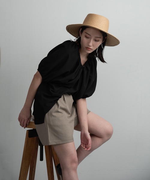 Amiur（エミレ） シャツ ブラウス puff sleeve volume blouse
