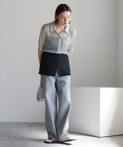 select MOCA ブラウス シャツ 「ZOZO限定」ラメシアーハーフ
