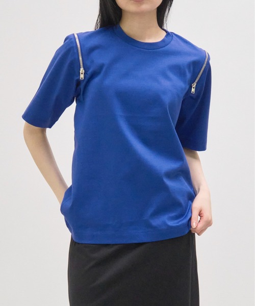 tシャツ 「CINOH/チノ」別注 REFINA COMPACT TEE/リフィナコットンコンパクトTシャツ/シンプルTシャツ レディース CINOH tシャツ 「CINOH/チノ」別注 REFINA ZIP T-SHIRT/リフィナ