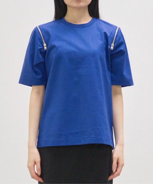 tシャツ 「CINOH/チノ」別注 REFINA ZIP T-SHIRT/リフィナコットンショルダージップTシャツ レディース 別注 REFINA ZIP T-SHIRT｜CINOH