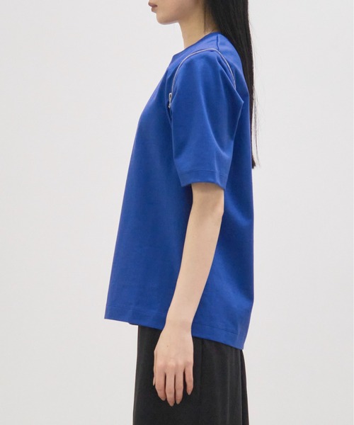tシャツ 「CINOH/チノ」別注 REFINA ZIP T-SHIRT/リフィナコットンショルダージップTシャツ レディース CINOH tシャツ 「CINOH/チノ」別注 REFINA ZIP T-SHIRT/リフィナ