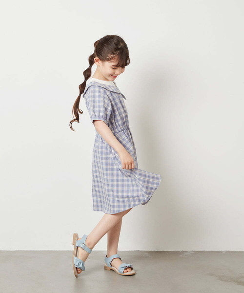 女の子　130 140 アウター　ワンピース　まとめ売り　新品未使用タグ付き a.v.v ワンピース 「100-130」レイヤード風オフショルワンピース