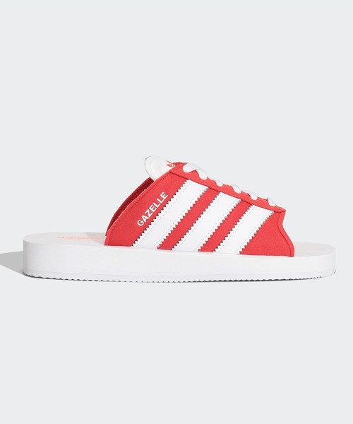サンダル・ミュール adidas Gazelle Beach Red White adidas GAZELLE BEACH W RED/FTWWHT/FTWWHT 国内発送 (adidas