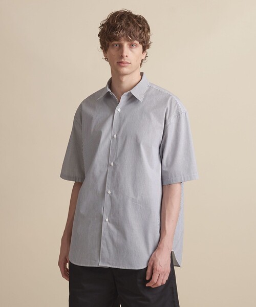 うさとの服　usaato オリーブ ストライプシャツ うさとの服 usaato オリーブ ストライプシャツ