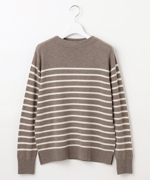 ニット セーター 「洗える」SOFT TOUCH WOOL 立ち襟 ボーダー ニット レディース J.PRESS ニット セーター 「洗える」SOFT TOUCH WOOL 立ち襟