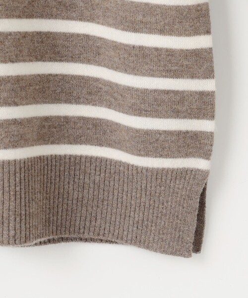 ニット セーター 「洗える」SOFT TOUCH WOOL 立ち襟 ボーダー ニット レディース J.PRESS ニット セーター 「洗える」SOFT TOUCH WOOL 立ち襟