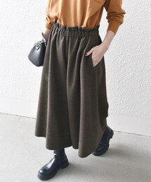 SHIPS any:〈洗濯機可能〉ウールライク ギャザー キュロット パンツ SHIPS any パンツ any:「洗濯機可能」ウールライク ギャザー