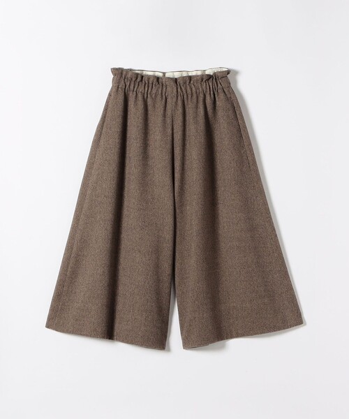 SHIPS any:〈洗濯機可能〉ウールライク ギャザー キュロット パンツ quaranciel:〈洗濯機可能〉タイプライター ギャザー ワイド