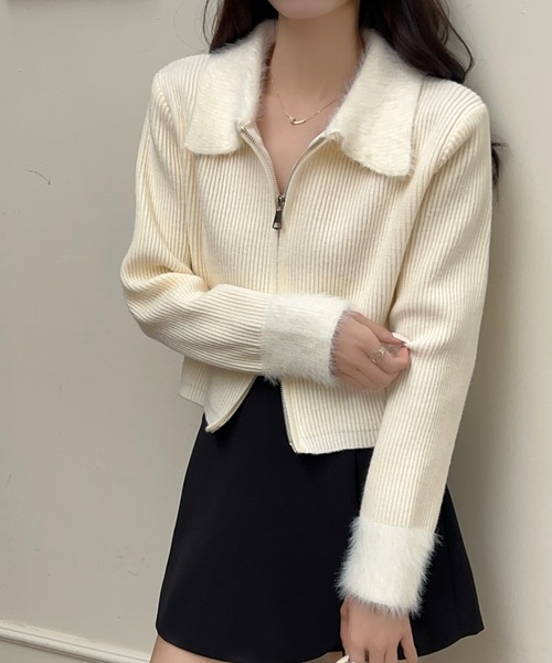 ダブルジップ　セーター Discoat｜ダブルジップニットジャケット | Rakuten Fashion(楽天