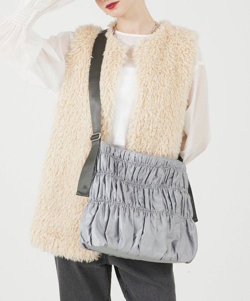 soeur（スール） トートバッグ ○SOEUR/シャーリングテープショルダー