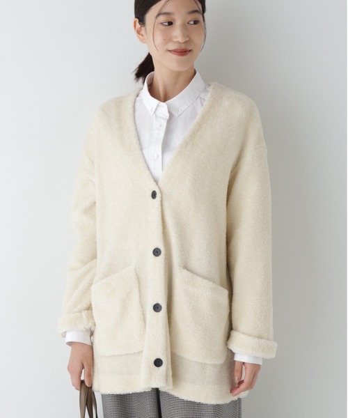 ヒューマンウーマン（human woman）/◆トイプー起毛Ｖネックカーディガン human woman（ヒューマンウーマン） カーディガン トイプー起毛V