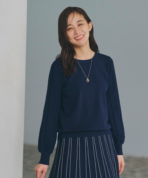 grove ニット セーター SET UP対応 袖コンニットプルオーバー