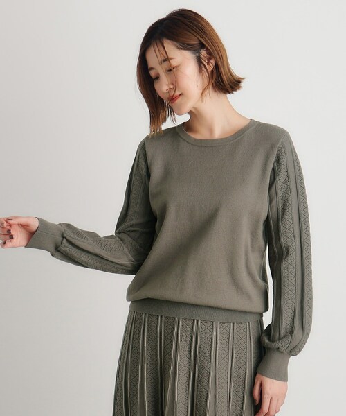 grove（グローブ） ニット セーター SET UP対応 袖コンニットプル