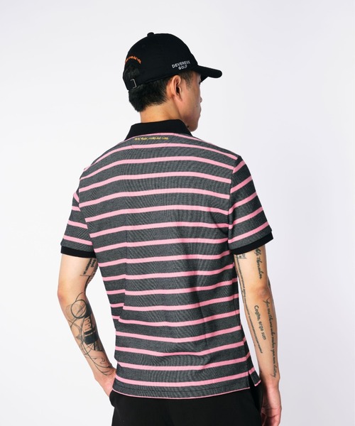 DEVEREUX GOLF ポロシャツ クラシックボーダーポロ メンズ