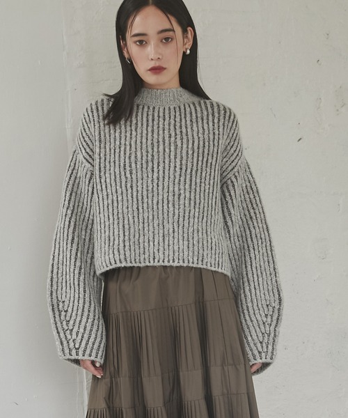 【新品未使用】WILL FULLY ジャガードニットドッキングポンチョ hunch（ハンチ） ニット セーター 「WEB限定/別注」ジャガードショート