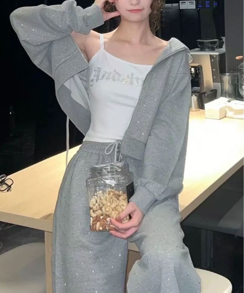 パーカー ビジュース ウェット セットアップ レディース : ZOZOTOWN