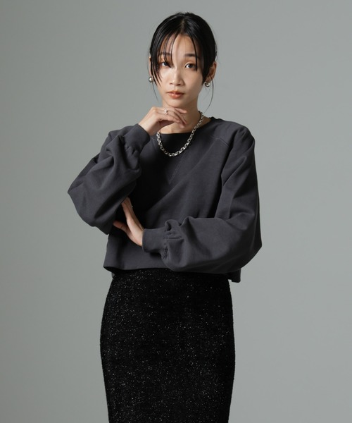 NANO universe トレーナー スウェット ショートスウェットプル