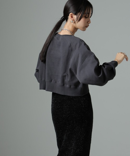 【美品】Yonfa パリススウェットプルオーバー　navy ユニセックス) NEW YORK オーバーサイズフードスウェット