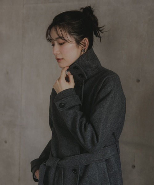 DANSKIN 黒 ロングコート Lサイズ KY29-672CB／薄手ロングコート[播州織]／兎(黒)