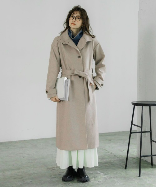slattgir（スラットジール） ステンカラーコート コート 高身長 ニット