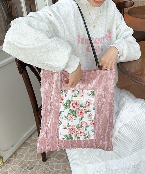 aimoha（アイモハ） トートバッグ レース刺繍ポケットトートバッグ