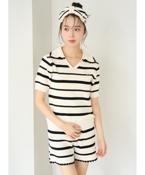 SNIDEL HOME パジャマ ルームウェア ポロシャツセットアップ
