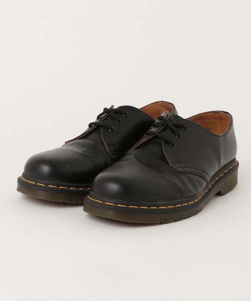Dr. Martens ブラック/ホワイト ウィングチップシューズ ファッション