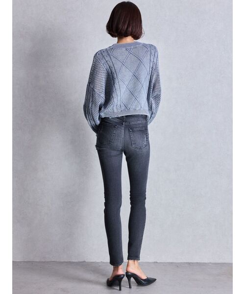 GYDA ジーンズ デニム デニムパンツ ミドルウエストサイドリップ