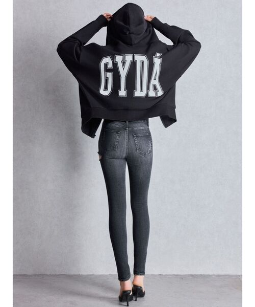 GYDA ジーンズ デニム デニムパンツ ミドルウエストサイドリップ