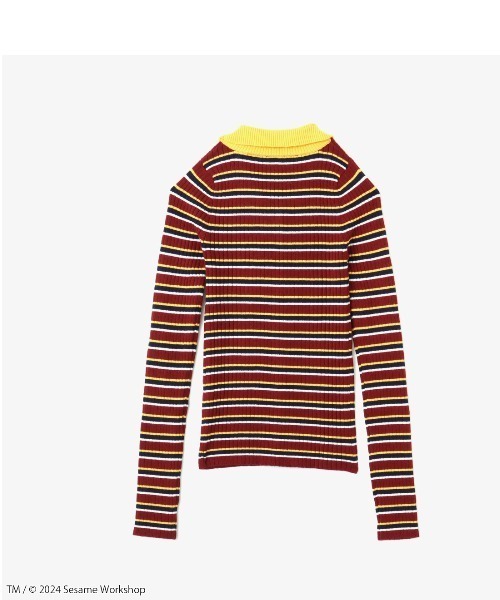 ニット セーター atmos pink meets SESAME STREET Border Knit Tops / アトモス ピンク ミーツ セサミ atmos pink meets SESAME STREET Border Knit Tops YELLOW X RED