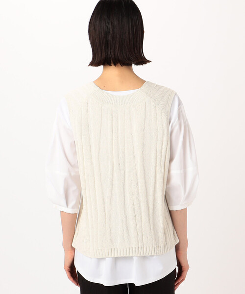 Gabardine K.T（ギャバジンK.T） ベスト ジレ 「前後2WAY」よろけ縞